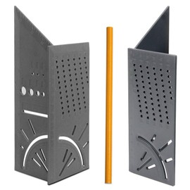 Woodworking Square Size Measure Ruler - 3D Mitre Angle Measuring Tool, Multifunctional 45/90 Degree Angle T Ruler Gauge, for Three Dimensional Items Measuring Timber, Pipes (Grey)