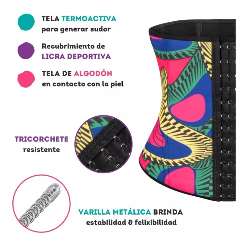 Bravezza Faja Cinturilla Latex Deportiva Reduce Modela Baja Peso