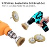 ValueHall Wire Brush Pack of 9 Cup Brush Round Shaft