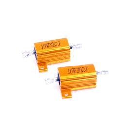LM YN 10 Watt 30 Ohm 5% Wirewound Resistor Electronic Aluminium Shell Resistor Gold (Pack of 2)