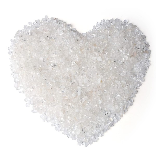 LAIDANLA Clear Quartz Crushed Stone Crystal Chips Bulk Natural Gemstones Healing Reiki Crystals Mini Quartz Vase Filler Aquarium Gravel 100g