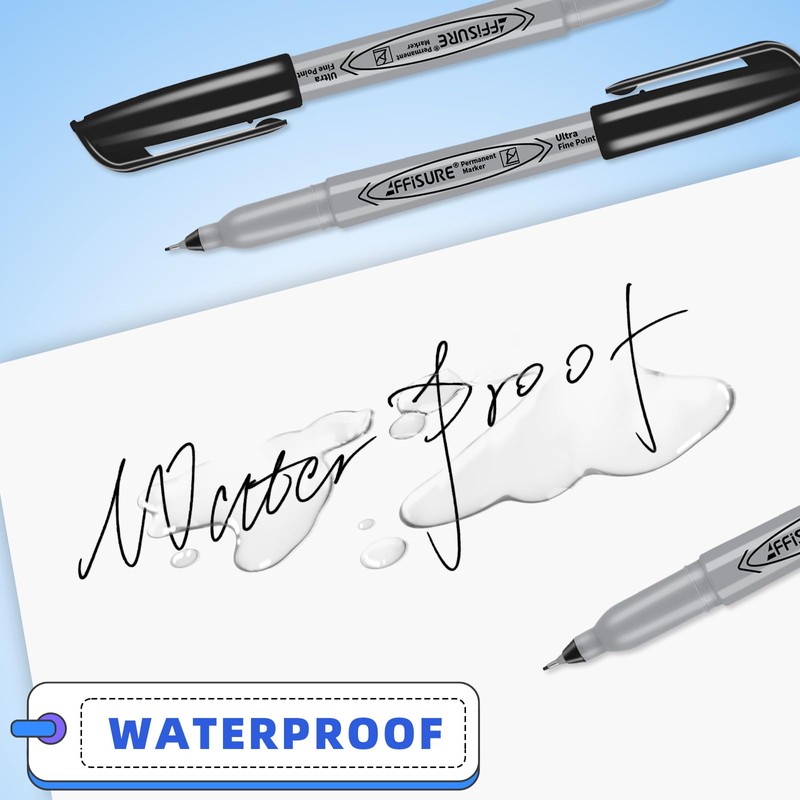 Permanent Markers, Ultra Fine Point, Black, 40 Count, 0.4mm, Fine