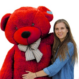 Joyfay 78" Giant Teddy Bear Huge 6.5 feet Stuffed Teddy Bear Soft Toy Valentine's Big Gift (Red)