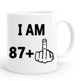PEJAFAN 88th Birthday Gifts for Women Men Coffee Mugs - I Am 87 Plus One Gifts - 1937 Years Old Birthday Gift for Dad, Mom, Husband, Wife, Grandma, Grandpa (88th)
