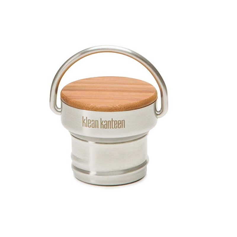 Klean Kanteen Unisex - Adult Bamboo Replacement Lid, Brushed Stainless,