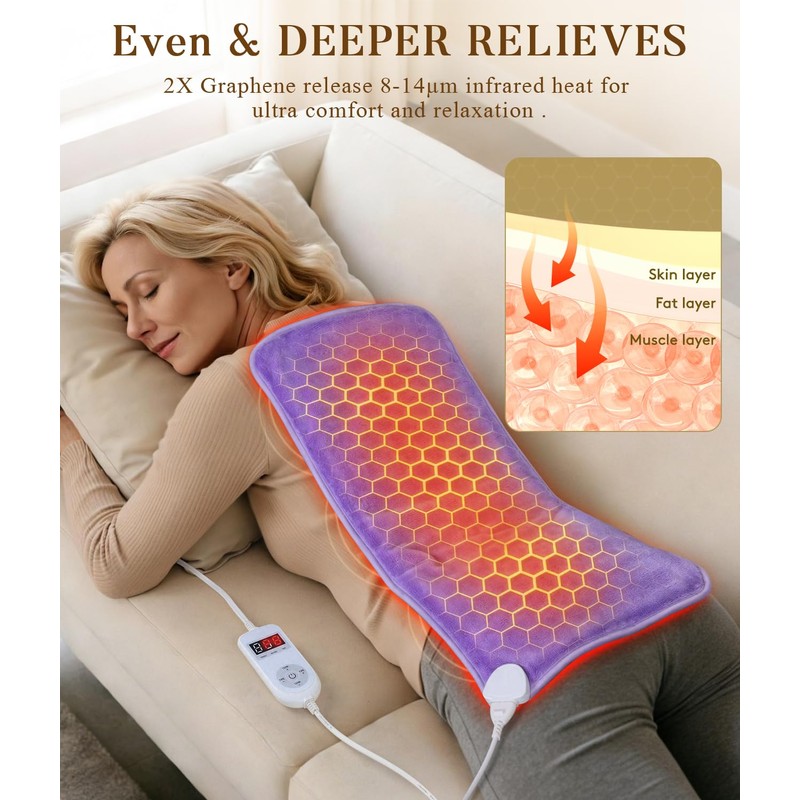 InVarme Far Infrared Heating Pad: Extra Hot Deep Muscles for