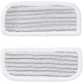 Woozoo Set of 2 Soft Pads, Absorbs Liquids, Polyester/Nylon, Hand Washable, for Electric Mop IC-M01 - Soft Pad MC-S01 - White