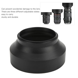 Collapsible Lens Hood, Universal Collapsible Camera Lens Hood with 3 Different Adjustable States (62mm)