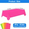 4 Pack Neon Table Cloths Table Cover for Glow Neon