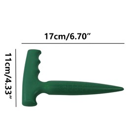 Plastic Bulb Planter Tool, 17cm Green Dibber with Measurement Scale for Accurate Planting, Transplanting, Seedling
