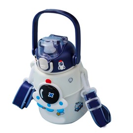Insulated Big Belly Water Bottle 316 Stainless Steel Astronaut Patterned Portable Vacuum Cup 850ml Large Capacity