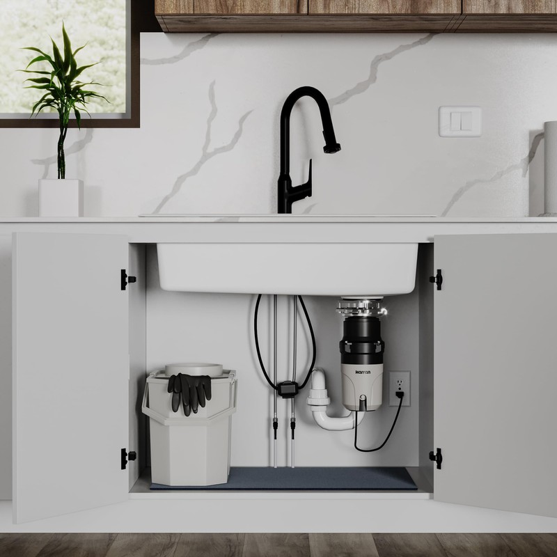 Karran 1/3 HP Quiet Garbage Disposal with Power Cord –