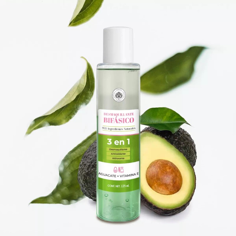 Árbora Desmaquillante Bifásico 3en1 Aceite Aguacate + Vitamina E