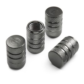 Pitlane Performance® Aluminium Valve Caps, Pack of 4 Valve Covers, Aluminium Car Tyre Valve Caps, Schrader Valve Caps for Car, SUV, Motorcycle, Bicycle (Anthracite, Comfort)