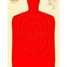 TJ Target B34 Silhouette Targets - Red Targets, Pack of 50
