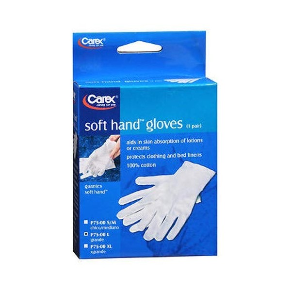 Carex Health Brands Fgp75l00 Large Soft Hands Cotton Gloves Assorted Colors