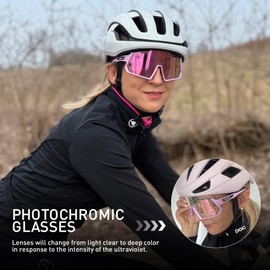 SCVCN Photochromic Cycling Glasses Sports Sunglasses Men Women Clear Bicycle MTB UV400 Protection Running