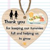 Thank You Dinner Lady Heart Plaque - Exquisite Handcrafted Wooden