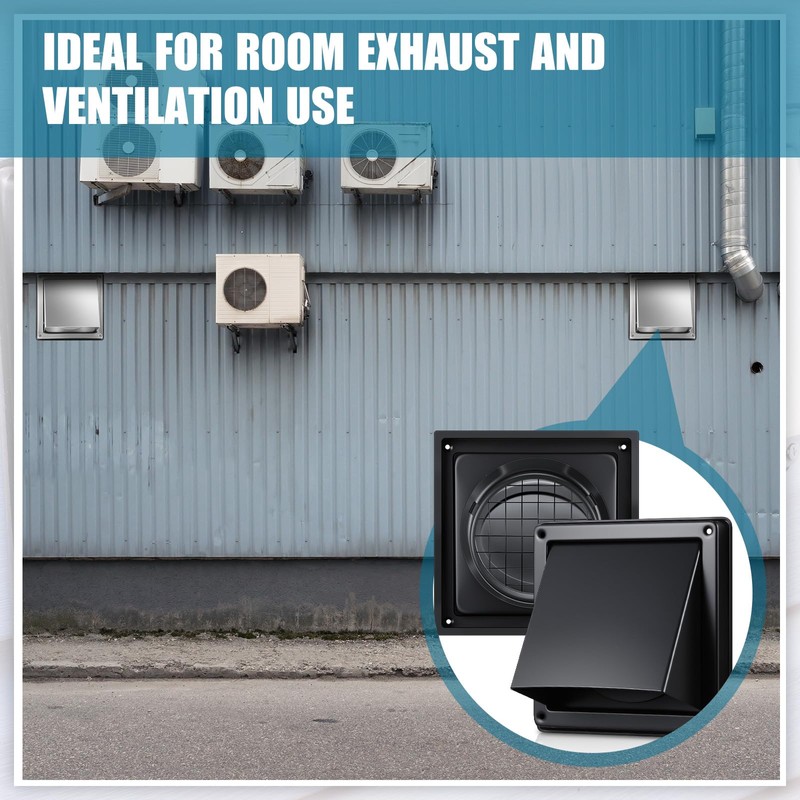 Gisafai 4'' Dryer Vent Cover Outside Walls External Extractor Fan