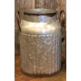 Unbranded Primitive Farmhouse LARGE MILK CAN BUCKET Utensil Container With Handles 10"