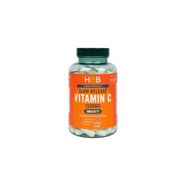 Holland & Barrett High Strength Slow Release Vitamin C 1500mg 120 Tablets