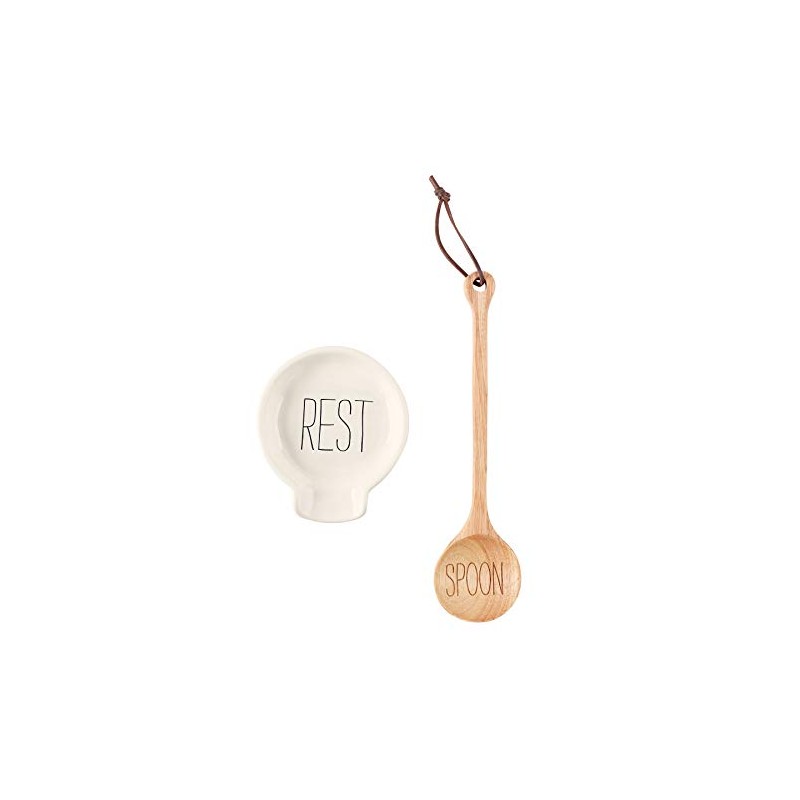 Mud Pie Rest Set of 2 Spoon Set, One Size