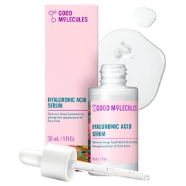 Good Molecules Suero de Ácido Hialurónico - Suero Ultra Hidratante No Graso con 1% de Ácido Hialurónico, Hidratante Facial para Piel más Tersa, Cuidado de la Piel para el Rostro