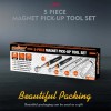 HORUSDY 5-PIECE Magnetic Pickup Tools Set, Includes 15LB, 10LB, 3LB,