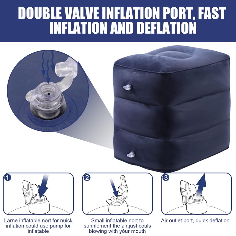AXVRAV Inflatable Intervertebral Disc Cube with Pump, Relief Cushion for