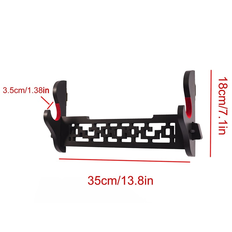 FOXSMZZ Sword Holder Wall Mount Velvet Padded Samurai Sword Stand
