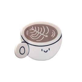 Coffee Hair Clips,Acetate Claw Clips,Funny Coffee Beverage Hair Clips for Women,White Cup
