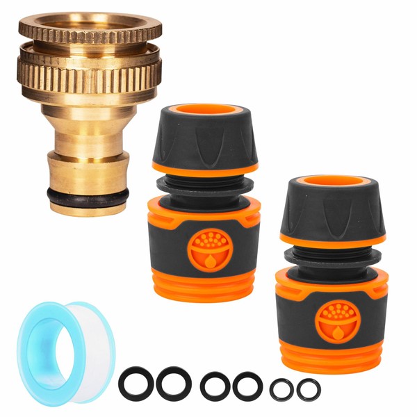 Brass Outside Tap Hose Connector 26mm and 19mm (G 3/4"