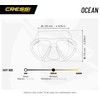 Cressi Ocean Mask - Unisex Diving Snorkeling Mask with Tempered