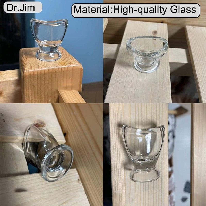 Dr.Jim Glass Eye Wash Cup for Eye Rinse,Cleansing with Storage