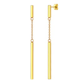 U7 Women's 925 Silver Metal Hypoallergenic Swinging Earrings for Both Ears Long Earrings Simple Birthday Present Women's Accessories, Silver Sterling Silver