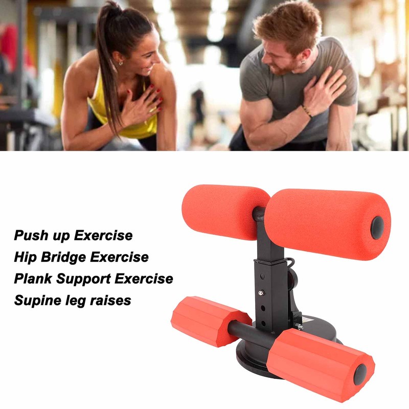 Sit Up Assistant Device Red Powerful Suction Cup Iron Foam