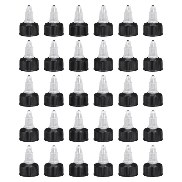 QUARKZMAN Pack of 30 Twist Top Cap 24/410 Black Dosing