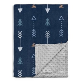 SANDJEST Kid Blanket for Boys with Double Layer Dotted Backing - Arrows Printed 30 x 40 Receiving Blankets Kids Gift for Birthday