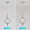 TLOLGT Modern Chrome Pendant Light Fixtures 8.3" Pendant Lighting for