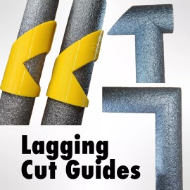 3DEXCEL Foam Pipe Insulation Cutting Guide for 15 & 22mm Pipe Lagging - Plumbing tools