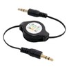 Black Retractable 3.5mm Audio M/M Extension Cable
