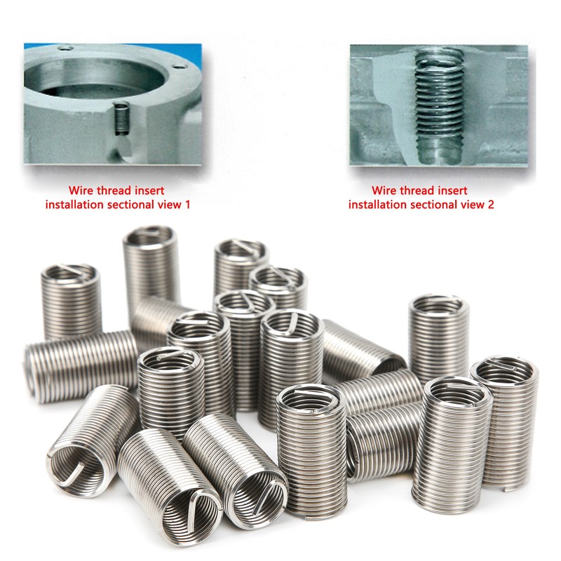 20PCS Wire Thread Inserts SUS304 Wire Stainless Steel Screw Sleeve