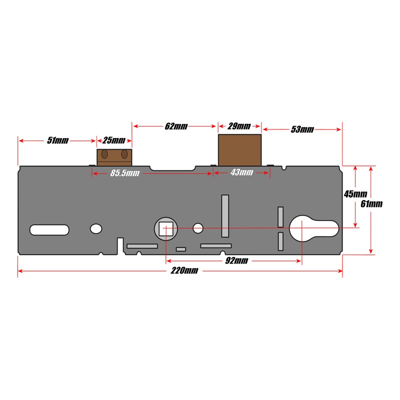 Door Centre Gearbox - ERA Saracen Surelock - 92PZ -
