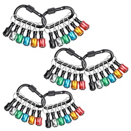 36PCS Bit Holder 1/4 Socket, Hex Shank Drill Bit Holder for Impact Driver Drill Bit Keychain Extension Bar Quick Release Drill Bit Holders, Screwdriver Bit Holder for Tools and Gifts for Men