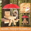 Gnodary Squirrel Feeder with Umbrella, Squirrel Feeders for Outside, Squirrel