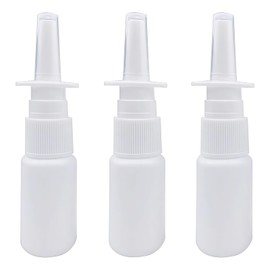 QUUPY 24PCS 30mL/1oz Empty Refillable Plastic Nasal Spray Bottle Container Dispenser Pot With Fine Mist For Liquids (White)