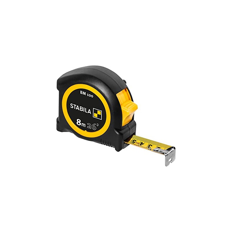 STABILA BM 100 Pocket Tape Measure 8 m Metric Scale