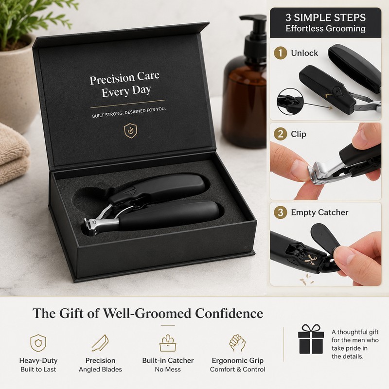 Heavy-Duty Nail Clippers for Thick Nails – Stainless Steel Cutter