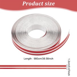 WEBEEDY Auto Pinstripe Tape Pin Striping Decals, Waterproof Pin Stripe Tape Emblems Trim, Car Body Decal Sticker, Home Decorations, 2 Rolls 980x1.2cm (Black, Red)