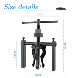 JNNJ 3 Jaw Inner Bearing Puller, Heavy Duty Gear Extractor, Hole Bearing Pull Maintenance, Installation Remover Tool Hand Tool Kit, Carbon Steel Jaw Pilot Bearing Puller for Car SUV Motorcycle